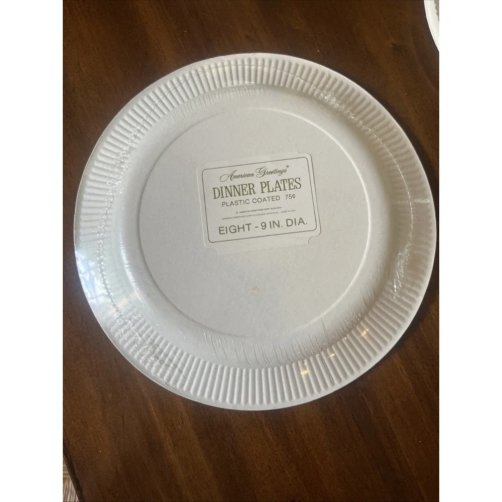 Amer Greetings Christmas Santa 1970s (3)Paper Plates 9 Inch/7 Inch New In Film